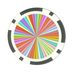 Colorful Beams Poker Chip Card Guard by LalyLauraFLM