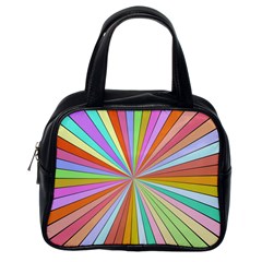 Colorful Beams Classic Handbag (one Side) by LalyLauraFLM