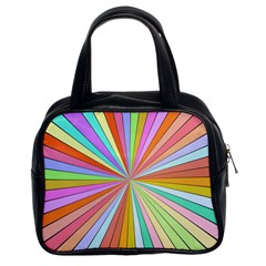 Colorful Beams Classic Handbag (two Sides) by LalyLauraFLM