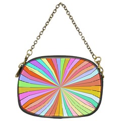 Colorful Beams Chain Purse (two Sides) by LalyLauraFLM