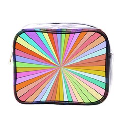 Colorful Beams Mini Toiletries Bag (one Side) by LalyLauraFLM