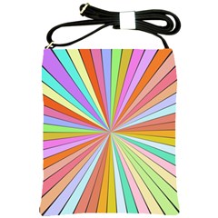 Colorful Beams Shoulder Sling Bag by LalyLauraFLM