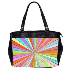 Colorful Beams Oversize Office Handbag (2 Sides) by LalyLauraFLM