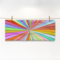 Colorful Beams Hand Towel by LalyLauraFLM