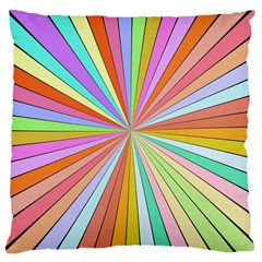 Colorful Beams Large Cushion Case (two Sides)