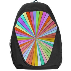 Colorful Beams Backpack Bag by LalyLauraFLM