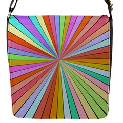 Colorful Beams Flap Closure Messenger Bag (s) by LalyLauraFLM