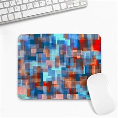 Blue Orange Watercolors Small Mousepad by LalyLauraFLM