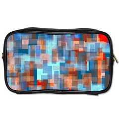 Blue Orange Watercolors Toiletries Bag (two Sides) by LalyLauraFLM