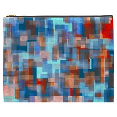 Blue Orange Watercolors Cosmetic Bag (xxxl)