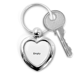 Circles And Rhombus Pattern Key Chain (heart) by LalyLauraFLM