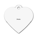 Circles and rhombus pattern Dog Tag Heart (One Side) Front