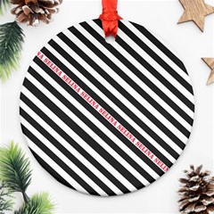 Selina Zebra Round Ornament (two Sides) 