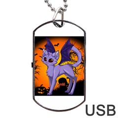 Seruki Vampire Kitty Cat Dog Tag Usb Flash (one Side) by Seruki