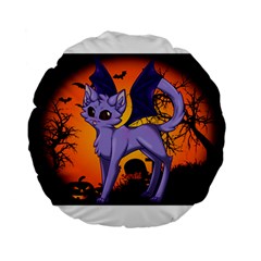 Seruki Vampire Kitty Cat Standard 15  Premium Round Cushions by Seruki