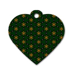 Cute Pretty Elegant Pattern Dog Tag Heart (two Sides) by GardenOfOphir