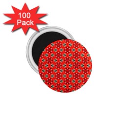 Lovely Orange Trendy Pattern  1 75  Magnets (100 Pack)  by GardenOfOphir