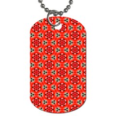 Lovely Orange Trendy Pattern  Dog Tag (One Side)