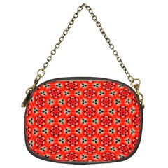 Lovely Orange Trendy Pattern  Chain Purses (Two Sides) 