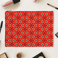 Lovely Orange Trendy Pattern  Cosmetic Bag (xl) by GardenOfOphir