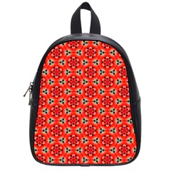 Lovely Orange Trendy Pattern  School Bags (small)  by GardenOfOphir