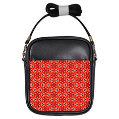 Lovely Orange Trendy Pattern  Girls Sling Bags