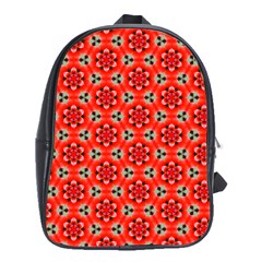 Lovely Orange Trendy Pattern  School Bags (xl)  by GardenOfOphir