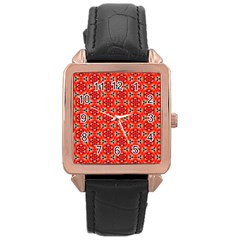 Lovely Orange Trendy Pattern  Rose Gold Watches