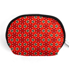 Lovely Orange Trendy Pattern  Accessory Pouches (Medium) 