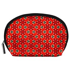 Lovely Orange Trendy Pattern  Accessory Pouches (Large) 