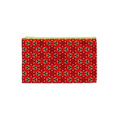 Lovely Orange Trendy Pattern  Cosmetic Bag (XS)