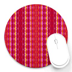 Cute Pretty Elegant Pattern Round Mousepads