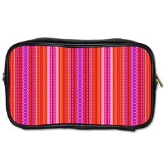 Orange Tribal Aztec Pattern Toiletries Bags by GardenOfOphir