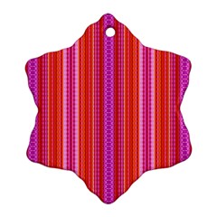 Orange Tribal Aztec Pattern Ornament (snowflake)  by GardenOfOphir