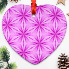 Cute Pretty Elegant Pattern Heart Ornament (2 Sides) by GardenOfOphir