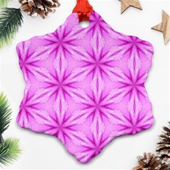 Cute Pretty Elegant Pattern Snowflake Ornament (2-side) by GardenOfOphir