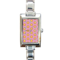 Cute Pretty Elegant Pattern Rectangle Italian Charm Watches