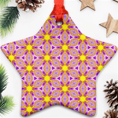 Cute Pretty Elegant Pattern Star Ornament (Two Sides) 