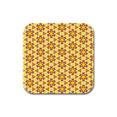 Cute Pretty Elegant Pattern Rubber Square Coaster (4 Pack)  by GardenOfOphir