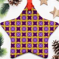 Cute Pretty Elegant Pattern Star Ornament (two Sides)  by GardenOfOphir