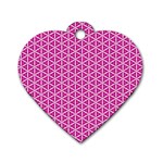 Cute Pretty Elegant Pattern Dog Tag Heart (Two Sides) Front