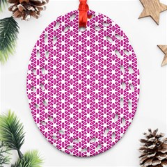 Cute Pretty Elegant Pattern Oval Filigree Ornament (2-side) 