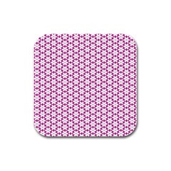 Cute Pretty Elegant Pattern Rubber Square Coaster (4 pack) 