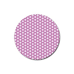 Cute Pretty Elegant Pattern Rubber Round Coaster (4 pack) 