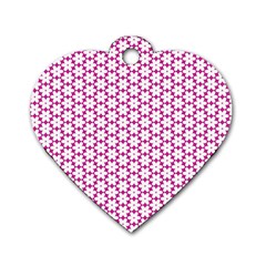 Cute Pretty Elegant Pattern Dog Tag Heart (One Side)