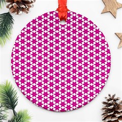 Cute Pretty Elegant Pattern Ornament (round)  by GardenOfOphir