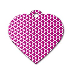 Cute Pretty Elegant Pattern Dog Tag Heart (one Side) by GardenOfOphir