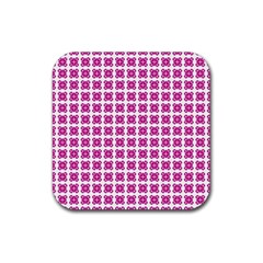 Cute Pretty Elegant Pattern Rubber Coaster (square)  by GardenOfOphir