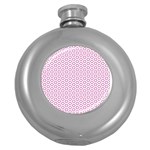 Cute Pretty Elegant Pattern Round Hip Flask (5 oz) Front