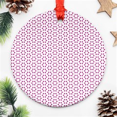 Cute Pretty Elegant Pattern Round Ornament (two Sides)  by GardenOfOphir